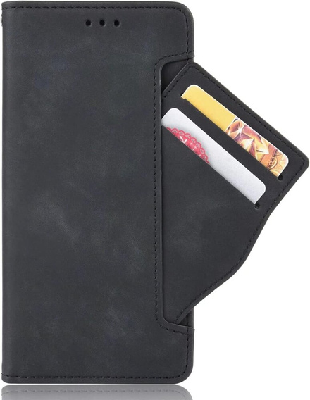 Klopové pouzdro pro Oppo Reno 12 Pro, Card Slot, černé