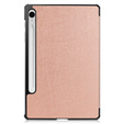 Pouzdro pro Samsung Galaxy Tab S9 FE, trojité, růžové rose gold