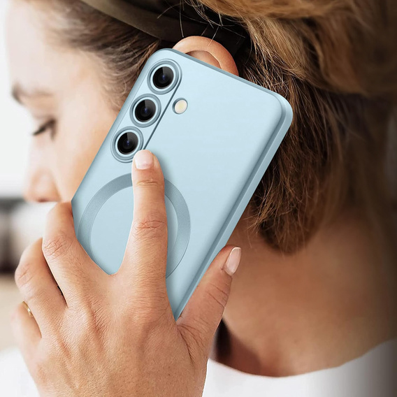 Pouzdro pro Samsung Galaxy A26, ColorMag, pro MagSafe, modré + tvrzené sklo 9H