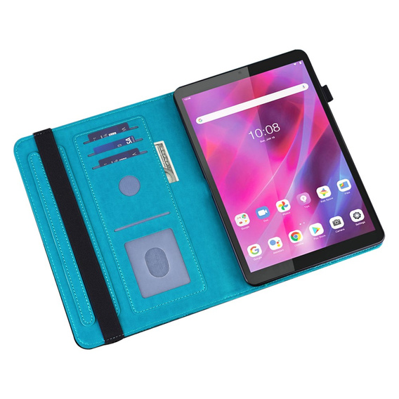 Pouzdro s klopou pro Lenovo Tab M8 Gen 4 TB-300FU, flower, modré