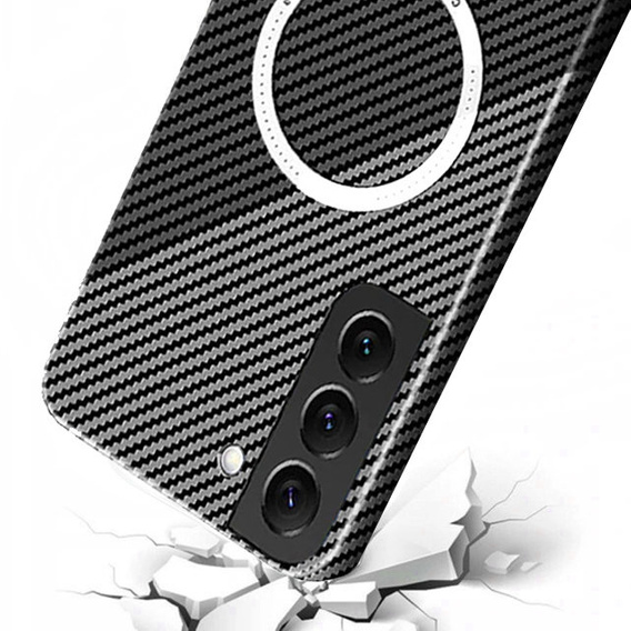 Pouzdro pro Samsung Galaxy S22, Magsafe Slim Carbon, černá / šedá
