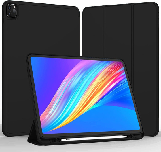 Pouzdro pro iPad Pro 12.9" 2022/2021/2020 (6/5/4 gen.), Smart Pencil, se slotem na stylus, černé