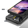 Pouzdro pro iPhone 16 Pro, pancéřované se stojánkem a deskou na rukojeť, černé