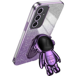 Pouzdro pro Samsung Galaxy A55 5G, Glitter Astronaut, fialové