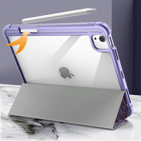 Pouzdro pro iPad Air 4 10.9 2020 / iPad Pro 11 2020 / 2018, Suritch Full Body Marble, transparentní / růžové