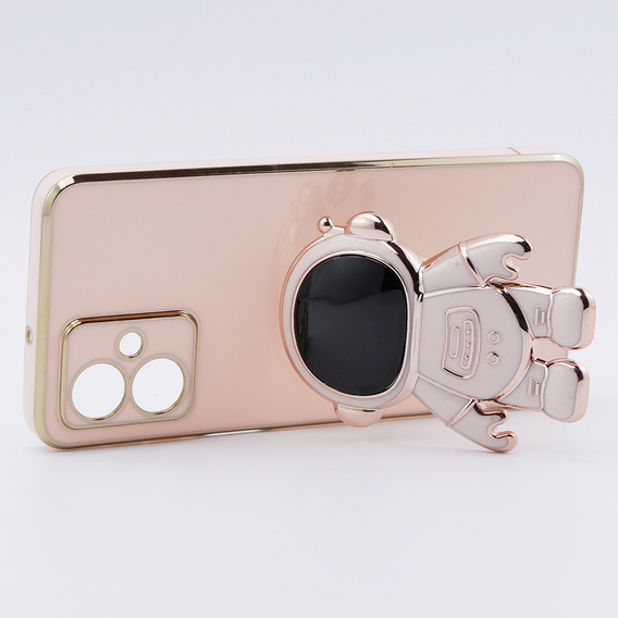 Pouzdro pro Motorola Moto G54 5G, Astronaut, růžové rose gold