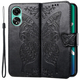 Klopové pouzdro pro Oppo A98 5G, Butterfly, černé