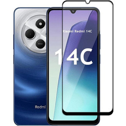 3D tvrzené sklo pro Xiaomi Redmi 14C / Xiaomi Poco C75, černý rámeček