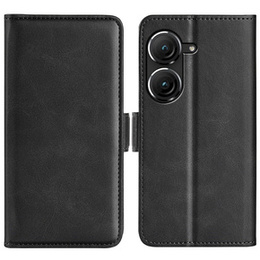 Klopové pouzdro pro Asus Zenfone 9 5G / 10 5G, Wallet PU Leather Case, černé