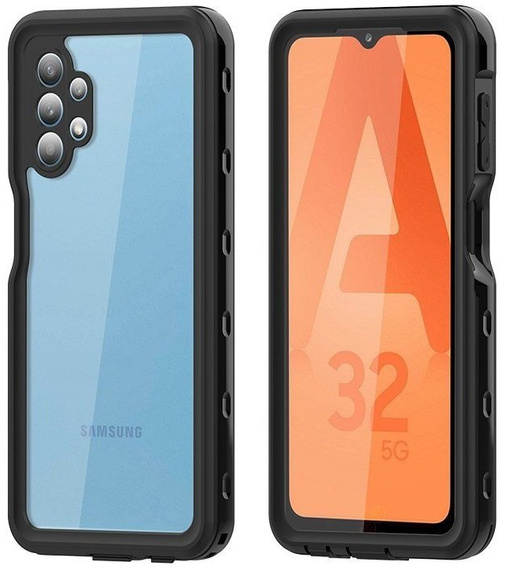 Vodotěsné pouzdro IP68 pro Samsung Galaxy A32 5G, SHELLBOX, černé
