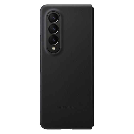 Originální pouzdro Samsung pro Galaxy Z Fold 4, Leather Flip Cover, černá barva