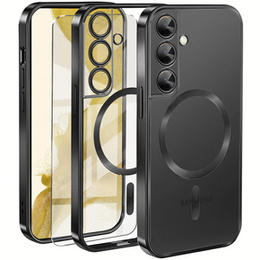 Pouzdro pro Samsung Galaxy S22, Electro MagSafe, černé + sklo na displej