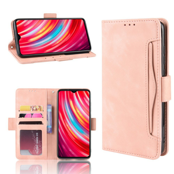 Klopové pouzdro pro Xiaomi Redmi Note 8 Pro, Card Slot, růžové