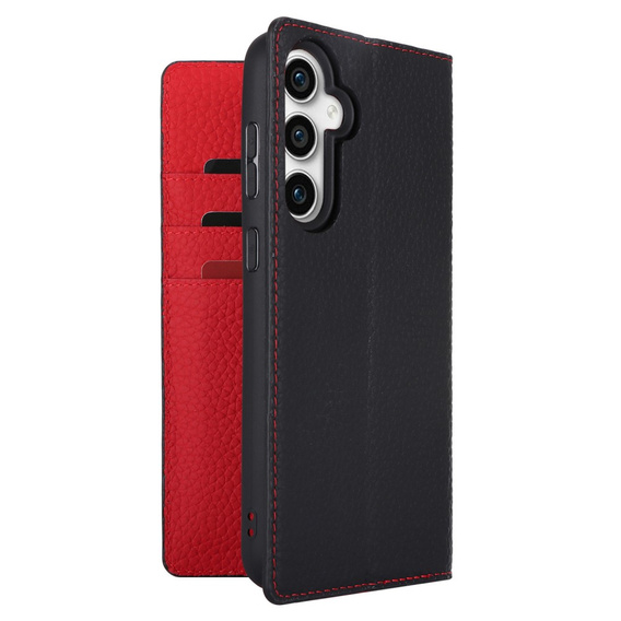Klopové pouzdro pro Samsung Galaxy A25 5G, Litchi Skin Grain, černé