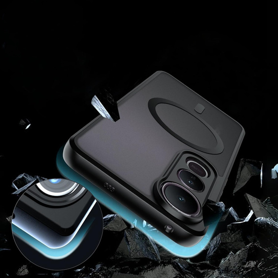 Pouzdro pro Vivo V50 Lite 4G / 5G, pro MagSafe, ERBORD Matt Case, černý