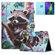 Pouzdro pro iPad 10.9" 2022 (10 gen.), s klopou, raccoon