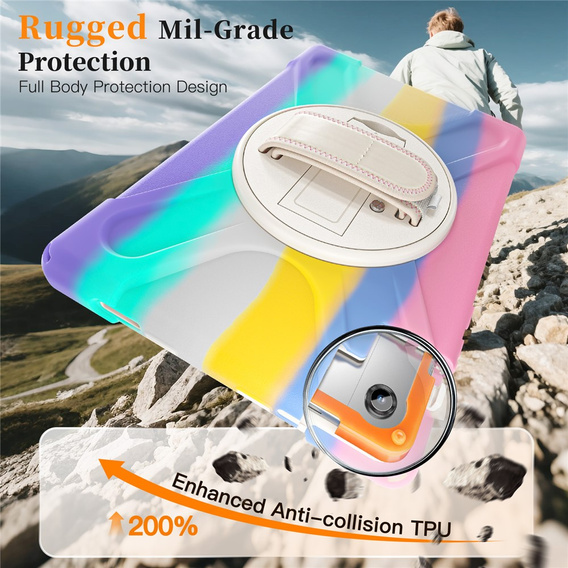 Pevné pouzdro s podstavcem a ramenním popruhem pro Samsung Galaxy Tab A11+