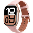 Kožený řemínek pro Apple Watch 1/2/3/4/5/6/7/8/SE/Ultra 42/44/45/49 mm, růžový