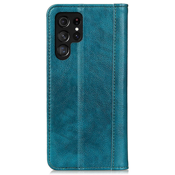 Pouzdro pro Samsung Galaxy S24 Ultra, Wallet Litchi Leather, zelené