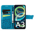 Klopové pouzdro pro Xiaomi Redmi A3, Butterfly, modré
