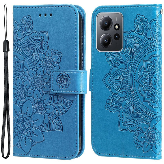 Klopové pouzdro pro Xiaomi Redmi Note 12 4G, Mandala Flower, modré