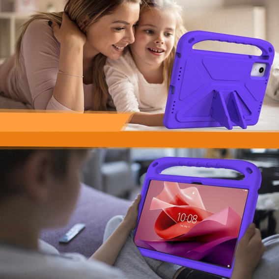 Dětské pouzdro pro Lenovo Tab M11, dětské pouzdro s rukojetí, fialové