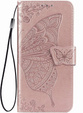 Klopové pouzdro pro Infinix Hot 50 4G, Butterfly, růžové rose gold
