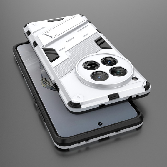 Pouzdro pro OnePlus 12 5G, Military kickstand, bílé