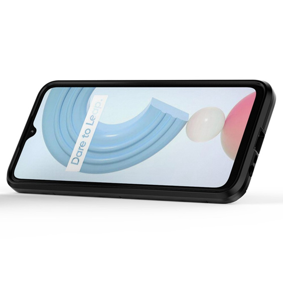 Pouzdro pro Realme C21Y, Kickstand Ring, černé