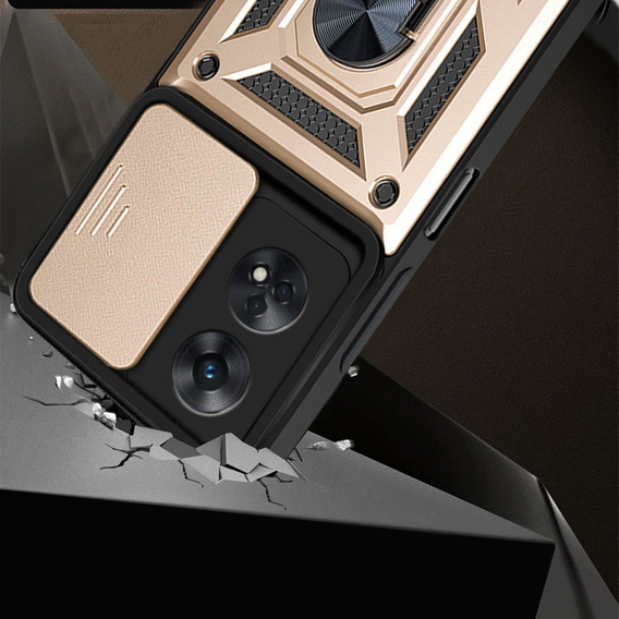 Pouzdro pro Oppo Reno8 T, CamShield Slide, zlaté