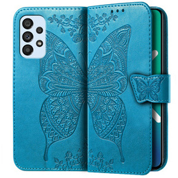 Klopové pouzdro pro Samsung Galaxy A53 5G, Butterfly, modré