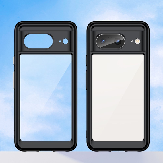 Pouzdro pro Google Pixel 8, Fusion Hybrid, s ochranou fotoaparátu, transparentní / černé