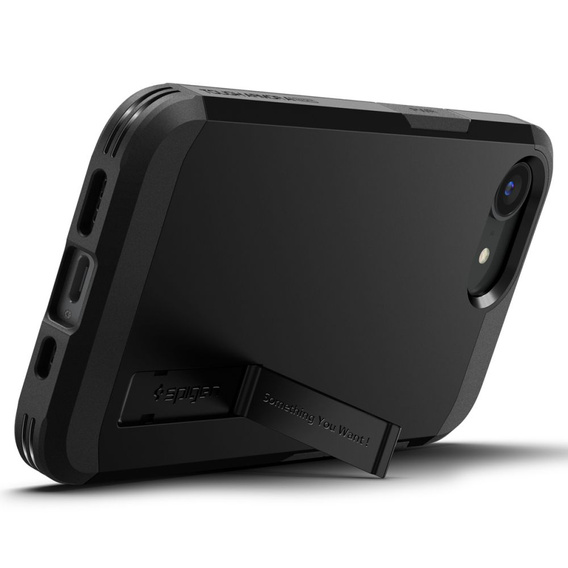 Pouzdro Spigen pro iPhone 16E, Tough Armor Mag MagSafe, černé + 9H tvrzené sklo