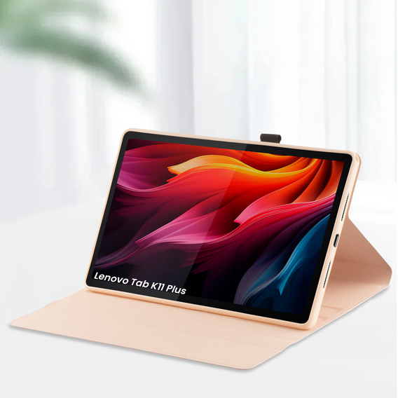 Pouzdro s klávesnicí Bluetooth a touchpadem pro Lenovo Tab K11 Plus - růžové