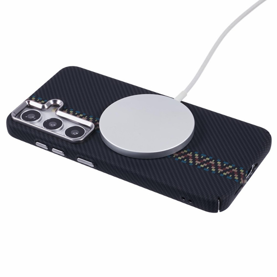 Pouzdro pro Samsung S25, Carbon Fiber MagSafe, černé