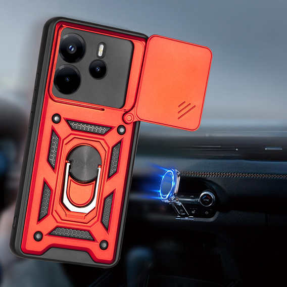 Pouzdro pro Xiaomi Redmi Note 14 4G, CamShield Slide, červené