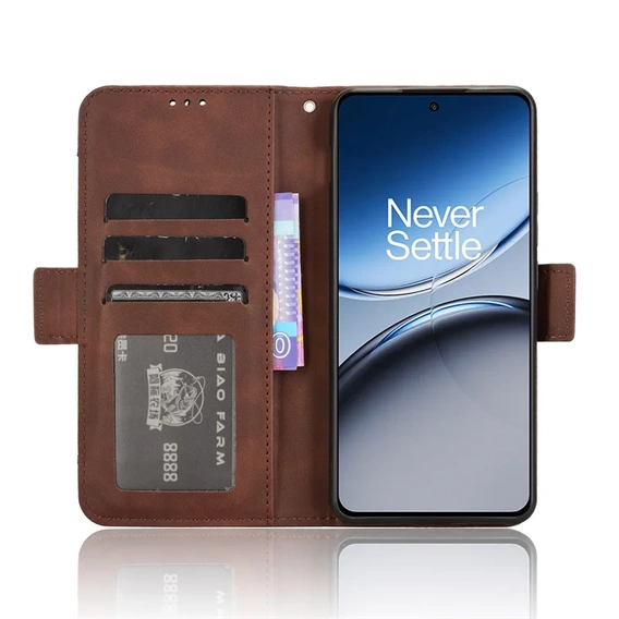 Klopové pouzdro pro OnePlus Nord 4, Card Slot, hnědé