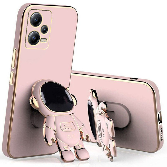 Pouzdro pro Xiaomi Redmi Note 12 5G / POCO X5 5G, Astronaut, růžové