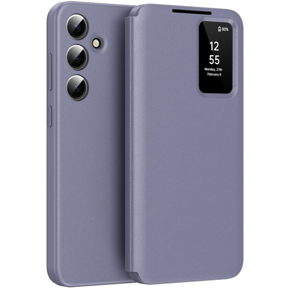 Flipové pouzdro pro Samsung Galaxy S24, Smart View Wallet, fialové
