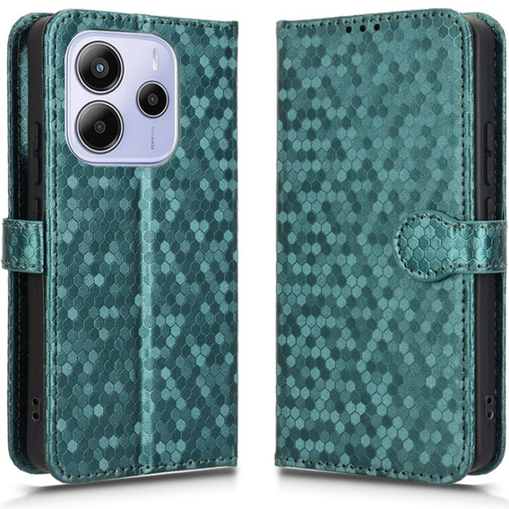 Flipové pouzdro pro Xiaomi Redmi Note 14 4G, Wallet Rhombus, zelené