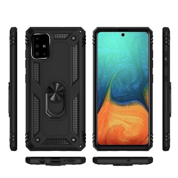 Pancéřové pouzdro pro Samsung Galaxy A51, Nox Case Ring, černé