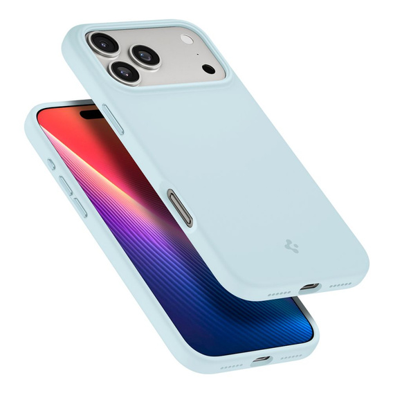 Spigen pouzdro pro iPhone 17 Pro, Silicone Fit MagSafe, Mute Blue