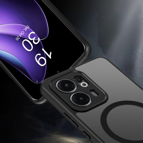 Pouzdro pro Oppo Reno 13F / Oppo Reno 13FS, pro MagSafe, ERBORD Matt Case, černý