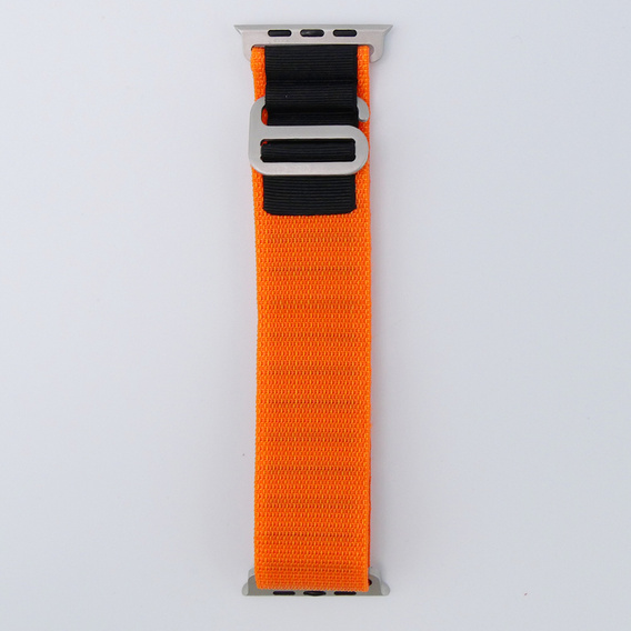 Nylonový řemínek pro Apple Watch 1/2/3/4/5/6/7/8/SE/ULTRA 42/44/45/49 mm, oranžový / černý