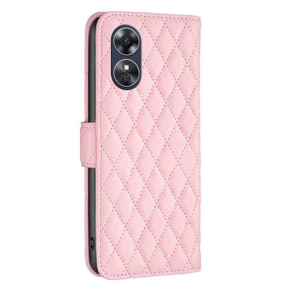 Klopové pouzdro pro Oppo A17, Wallet, BINFEN COLOR, růžové
