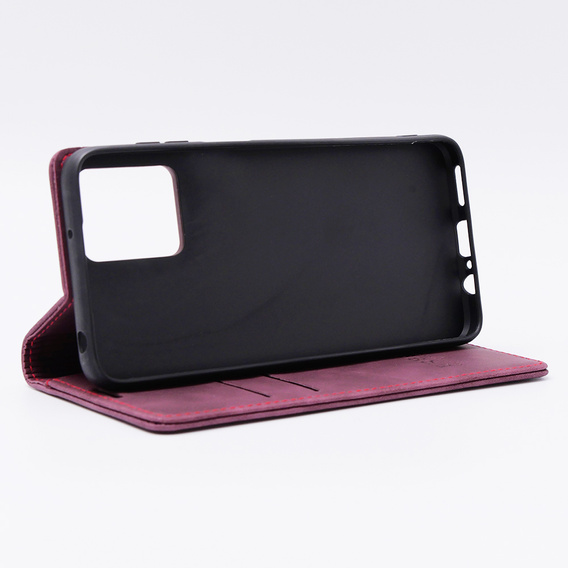 Pouzdro pro Motorola Moto G53, ERBORD Vintage peněženka s klopou, červené