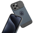 Pouzdro pro iPhone 15 Pro Max, ERBORD MagProtect Slide Camera, titanově modrá