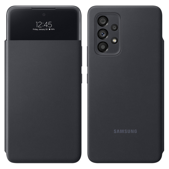 Originální pouzdro Samsung pro Galaxy A53 5G, S View Wallet Cover, černé