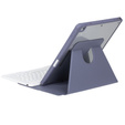 Pouzdro s klávesnicí pro iPad 11" 2025 A16 (11 gen.) / iPad 10.9" 2022 (10 gen.), Rotary 360° Leather, fialové