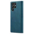 Pouzdro CASEME pro Samsung Galaxy S22 Ultra, Leather Wallet Case, zelené